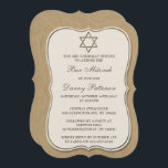 Convite Estrela Judaica Rusta De David Bar Mitzvah<br><div class="desc">Estes convites podem ser personalizados para qualquer evento judeu sagrado, incluindo o Bar Mitzvah, Bat Mitzvah, Confirmação, Casamento, etc. Adicione seu texto personalizado usando a seção "Editar este modelo de design" ou clique no botão azul "Personalizá-lo" para alterar o estilo e a cor da fonte ou para adicionar uma foto...</div>