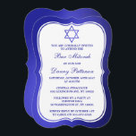 Convite Estrela Judia Metálica Azul De David Bar Mitzvah<br><div class="desc">Estes convites podem ser personalizados para qualquer evento judeu sagrado, incluindo o Bar Mitzvah, Bat Mitzvah, Confirmação, Casamento, etc. Adicione seu texto personalizado usando a seção "Editar este modelo de design" ou clique no botão azul "Personalizá-lo" para alterar o estilo e a cor da fonte ou para adicionar uma foto...</div>