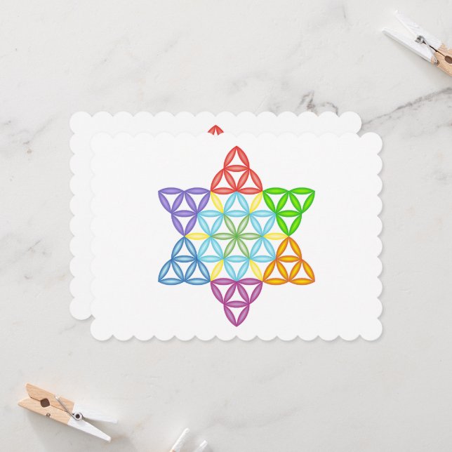 Convite Estrela Sagrada - Estrela Da Vida, 02/3D-CF. (Frente/Verso In Situ)