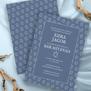 Convite Estrela Simples de David Personalizada B'nai Bat B