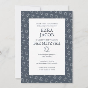 Convite Estrela Simples de David Personalizado B'nai Bat B