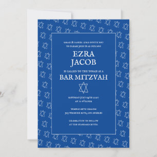 Convite Estrela Simples de David Personalizado B'nai Bat B