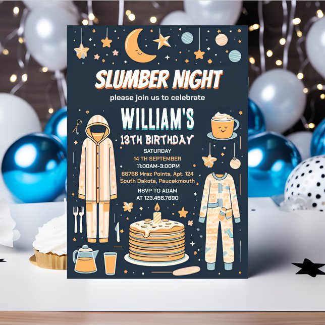 Convite Estrelas adolescentes Sleepover SlumbParty 13 (Criador carregado)