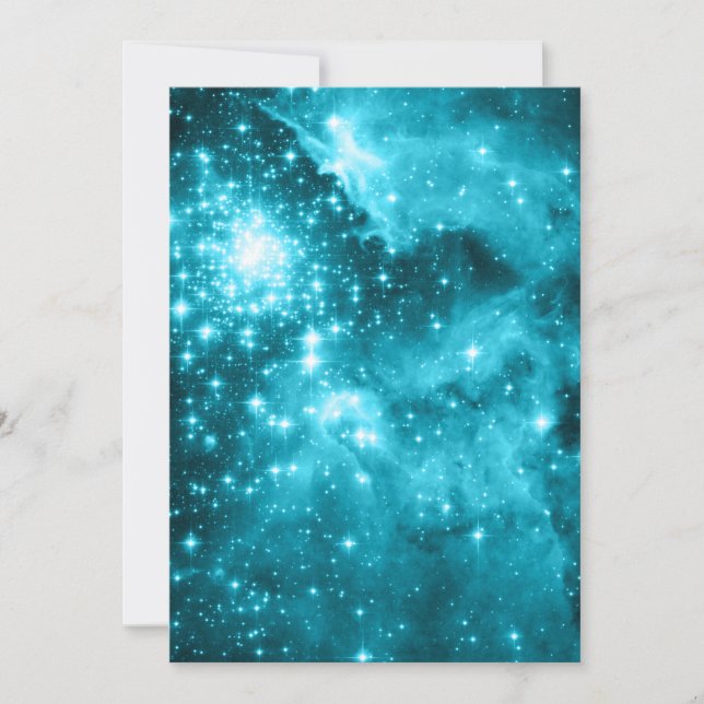 Convite Estrelas Aquáticas Céu em Branco (Frente)