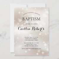 Estrelas Brancas Celestiais Douradas Batismo Chris