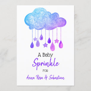 Convite *~* Estrelas Chuva na Nuvem cai Chá de borrão