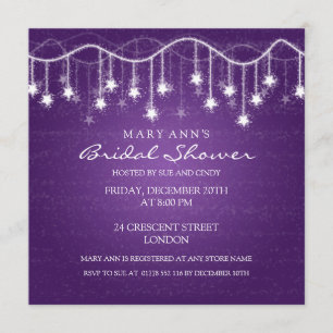 Convite Estrelas cintilantes do chá de panela elegante