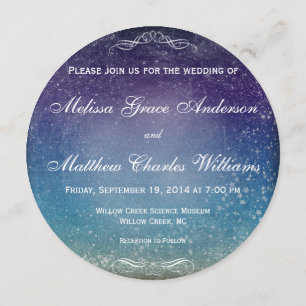 Convite Estrelas Coloridas no Casamento da Noite