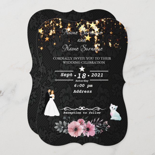 Convite Estrelas da chuva (Frente/Verso)