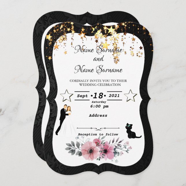 Convite Estrelas da chuva (Frente/Verso)