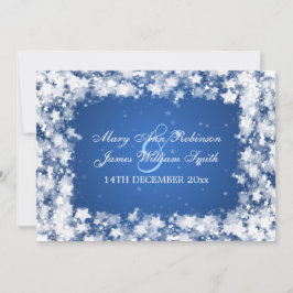 Convite Estrelas de Casamento Elegante Azul