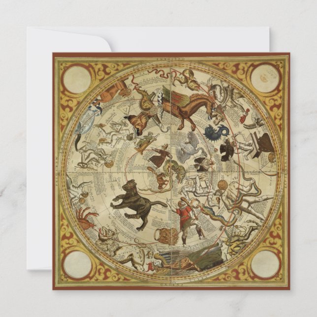 Convite Estrelas de constelação Norte astronômica (Frente)