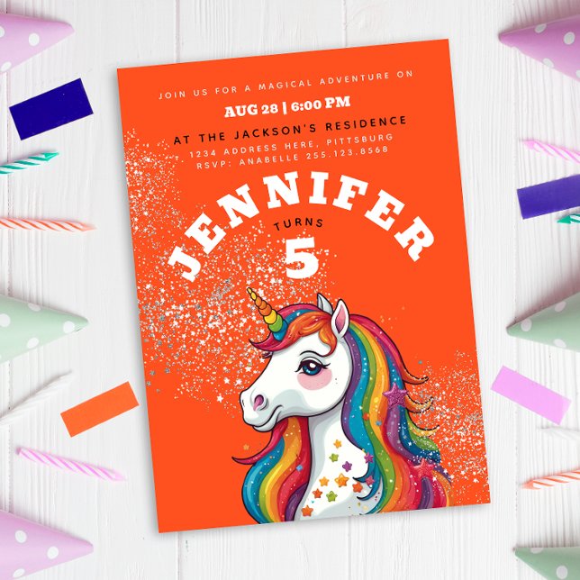 Convite Estrelas de Lágrima Vermelha Laranja de Corno de U (Criador carregado)