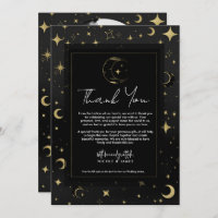 Estrelas de Lua Negra e Dourada Moderna Celestial 