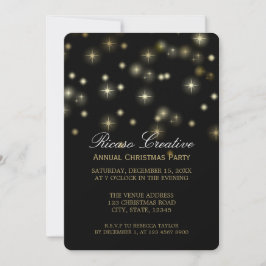 Convite Estrelas de Natal Festa Corporativa Festiva