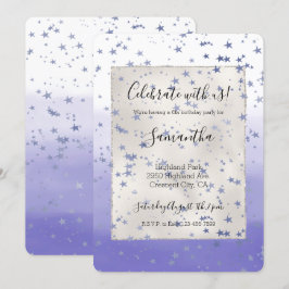 Convite Estrelas de Ombre Roxo