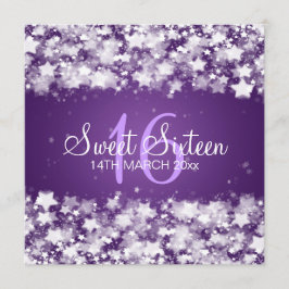 Convite Estrelas do brilho do partido do doce dezesseis