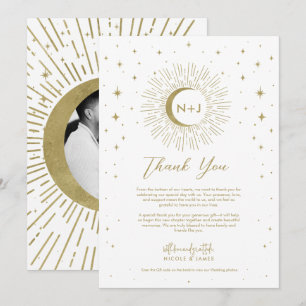 Convite Estrelas Douradas Brancas Gratidão Luar Celestial 