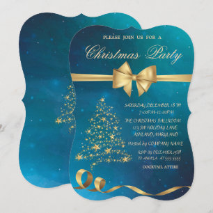 Convite Estrelas Elegantes de Árvore de Natal Arco Festa d