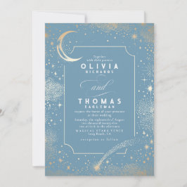 Convite Estrelas Místicas Celestiais Lua Dusty Casamento A