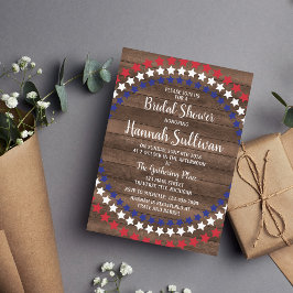 Convite Estrelas Patrióticas Russas 4 de julho de Chá de p