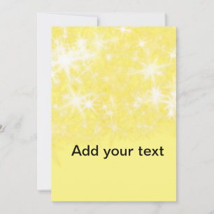 Convite Estrelas simples de brilho amarelo adicione seu te
