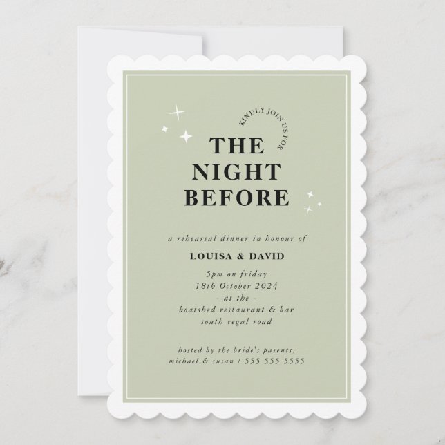Convite Estrelas simples ELEGANTES ensaiam sábio jante ver (Frente)