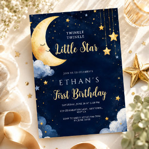 Convite Estrelinha Estrelinha Brilha no Céu Aniversário de