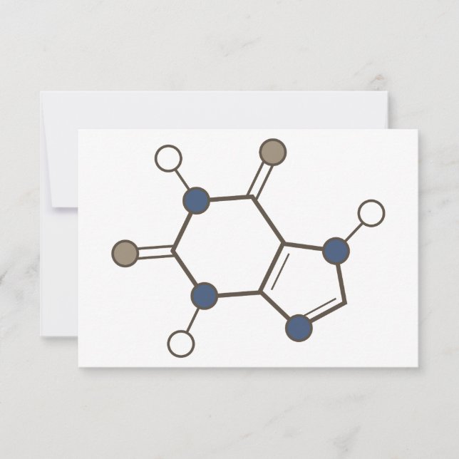 Convite estrutura molecular cafeína (Frente)