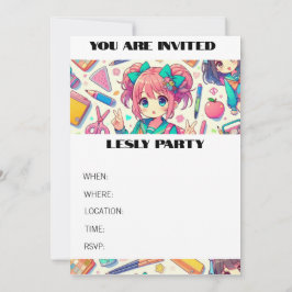 Convite estudante de animação