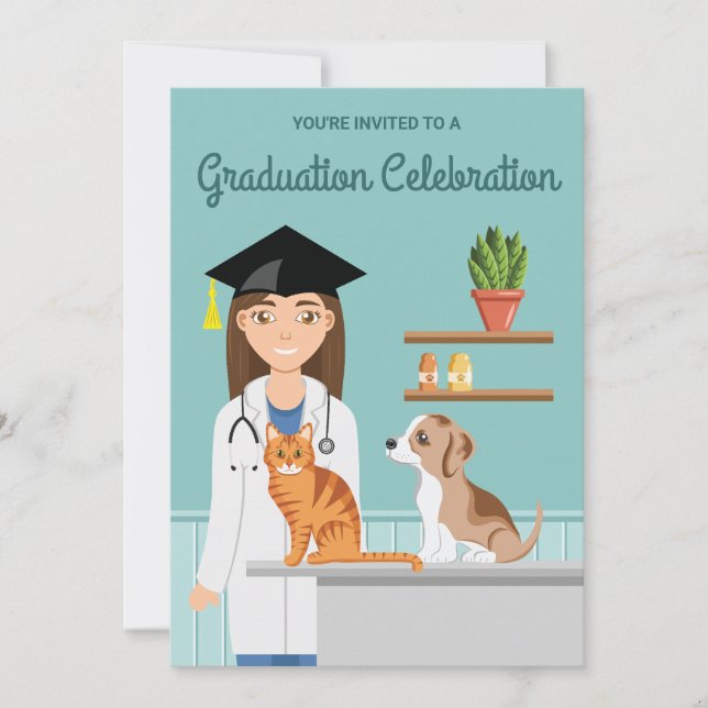 Convite Estudante de Veterinária Formatura DVM (Frente)