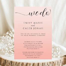 Convite Estudioso de Micro Cerimônia de Casamento íntimo B