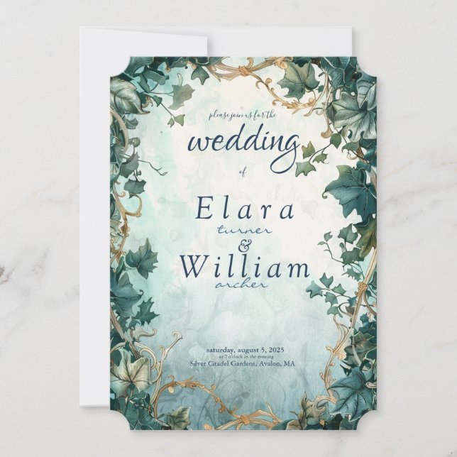 Convite Eternal Grace Fantasy Elven (Frente)