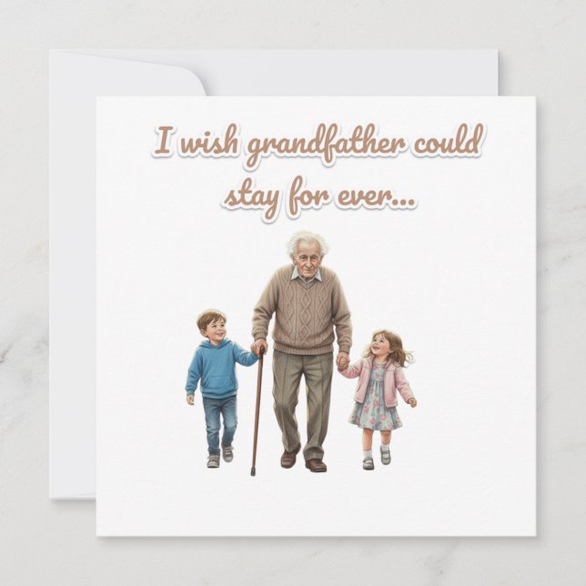 Convite eternal love for grandfather (Frente)