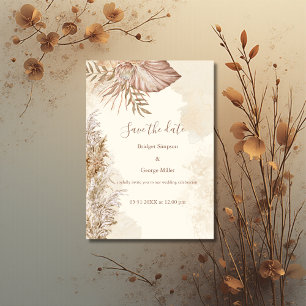 Convite Eterno Boho Neutral Weding Date (Salvar data)