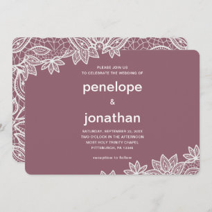 Convite Eterno Casamento de Lace