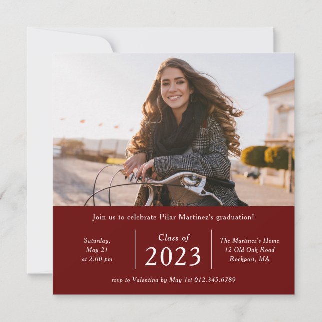 Convite Eterno Classe de Foto da Festa de formatura 2023 (Frente)
