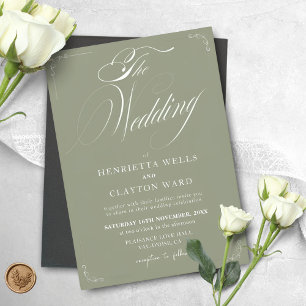 Convite Eterno Elegance Sage Green Wedding