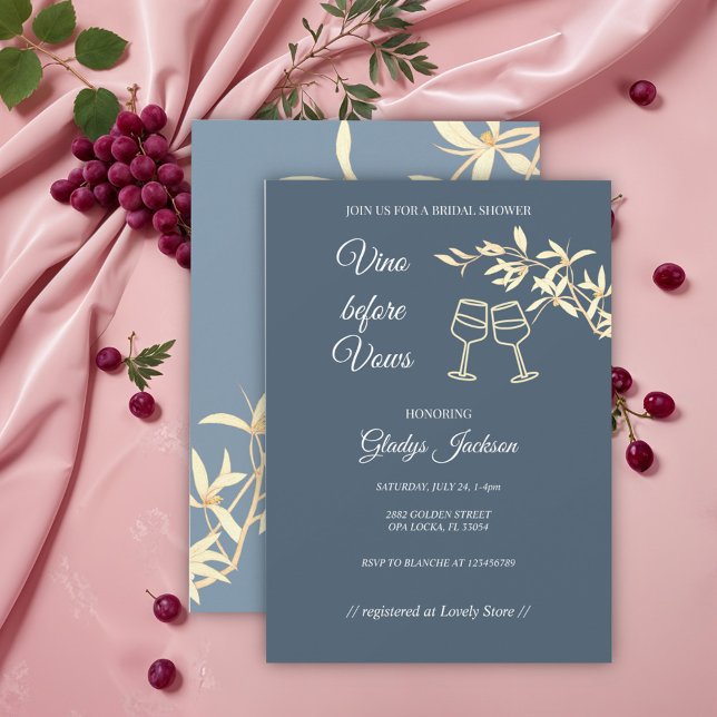 Convite Eterno Floral Symphony Vino antes dos votos (Criador carregado)