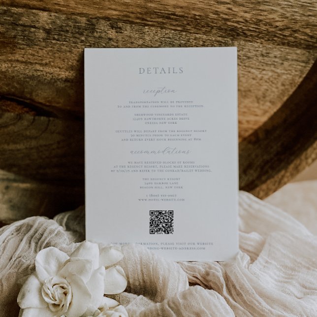 Convite Eterno Vinha Crest Dusty Blue (Criador carregado)