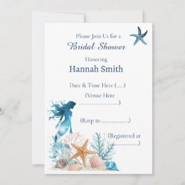 Convite Ethereal Coastal Romance Bridal Shower