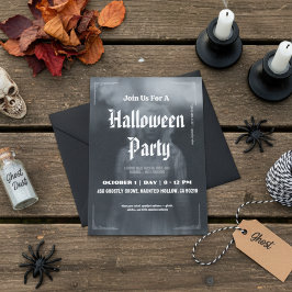Convite Ethereal Ghostly Figure Halloween Invitation Card.