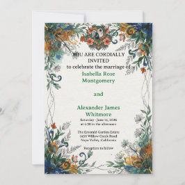 Convite Ethereal Watercolor Soft Pastels Elegant Wedding I