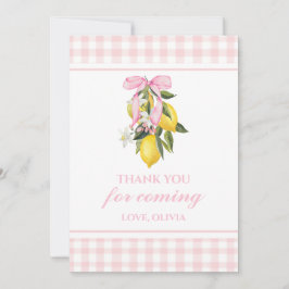 Convite Etiqueta de agradecimento de aniversário Lemon Coq