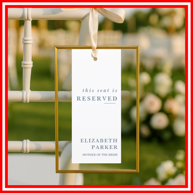 Convite Etiqueta de Assento Reservado Casamento Azul Empoe (Criador carregado)