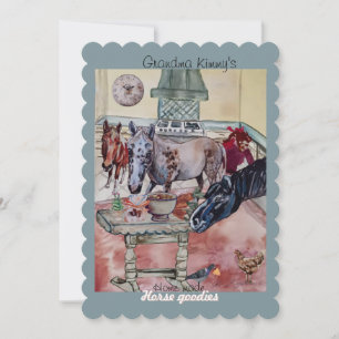 Convite etiqueta personalizada dos cavalos