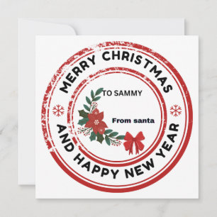Convite Etiquetas de natal alegres