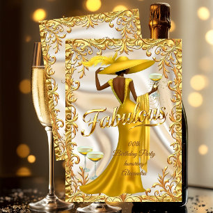 Convite Étnico Fabuloso Aniversário Vestido Dourado Champa