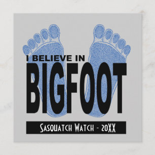 Convite Eu acredito em Bigfoot