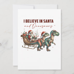 Convite Eu acredito no Papai Noel e nos Dinossauros